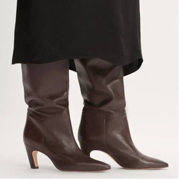NEW Everlane The Banana Boot Womens 10 Dark Brown Leather Knee High - Picture 3 of 15